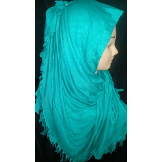 COTTON JERSEY HIJAB SCARF - Turquoise